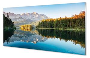 Sklenený obraz Nemecko Mountain forest lake 100x50 cm 2 Prívesky