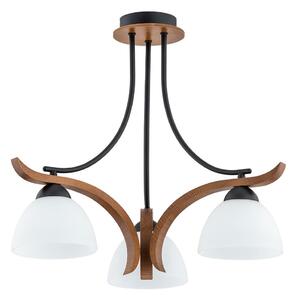 Prisadený luster BAFIA 3xE27/15W/230V hnedá