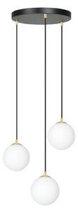 Luster na lanku ROYAL 3xE14/10W/230V pr. 30 cm čierna