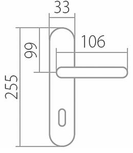 Dverové kovanie TWIN ALT WIEN PW 3000 (SM), kľučka ľavá / guľa, Otvor na cylindrickú vložku PZ, Twin SM (staromosaz), 90 mm