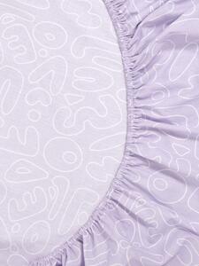 Sinsay - Bavlnené posteľné prestieradlo s gumičkou - levanduľová