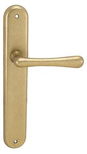 Dverové kovanie MP Elegant (NAT - Mosadz natural), kľučka-kľučka, WC kľúč, MP NAT (mosadz natural), 72 mm