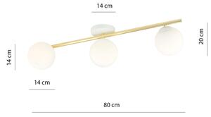 Stropné svietidlo SPLENDI 3xE14/10W/230V biela/zlatá