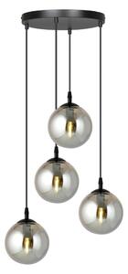 Luster na lanku COSMO 4xE14/10W/230V pr. 40 cm čierna/šedá