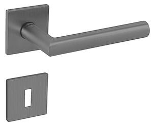 Dverové kovanie MP Favorit - HR 2002 5S (BS), kľučka-kľučka, WC kľúč, MP BS (čierna mat)