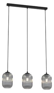 Luster na lanku VERDI 3xE27/15W/230V čierna/šedá