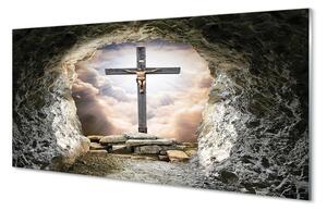 Sklenený obraz Cave ľahký cross Jesus 100x50 cm 2 Prívesky