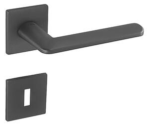 Dverové kovanie MP ELIPTICA - HR 3098Q 5S (BS - Čierna matná), kľučka-kľučka, Hranatý otvor pre obyčajný kľúč BBQ, MP BS (čierna mat)