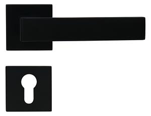 Dverové kovanie RICHTER Garda (čierná matná), kľučka-kľučka, Otvor pre obyčajný kľúč BB, RICHTER Čierna matná