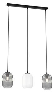 Luster na lanku VERDI 3xE27/15W/230V čierna/šedá/biela
