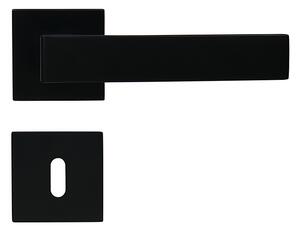 Dverové kovanie RICHTER Garda (čierná matná), kľučka-kľučka, Otvor na cylindrickú vložku PZ, RICHTER Čierna matná