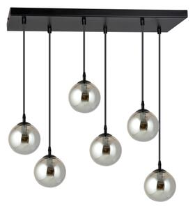 Luster na lanku COSMO 6xE14/10W/230V čierna/šedá