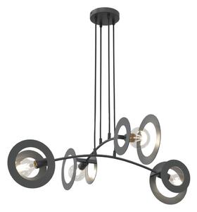 Luster na lanku EUFORIA 4xE27/15W/230V čierna