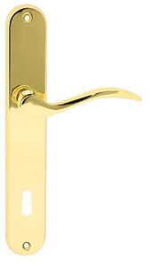 Dverové kovanie COBRA KRISTINA (OLV), kľučka-kľučka, WC kľúč, COBRA OLV (mosadz leštená, lesklá), 72 mm