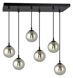 Luster na lanku COSMO 6xE14/10W/230V čierna/šedá