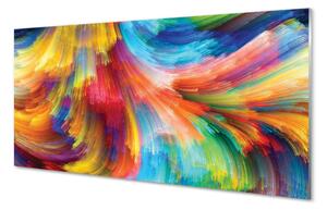Sklenený obraz Nepravidelné farebné prúžky fraktály 100x50 cm 2 Prívesky