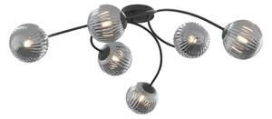 Prisadený luster VIBRA 6xE14/10W/230V čierna/šedá