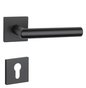 Dverové kovanie MP Arabis - HR 7S (BS - Čierna matná), kľučka-kľučka, WC kľúč, MP BS (čierna mat)