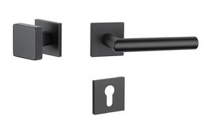 Dverové kovanie MP Arabis - HR 7S (BS - Čierna matná), kľučka-kľučka, Bez spodnej rozety, MP BS (čierna mat)