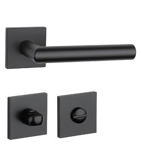 Dverové kovanie MP Arabis - HR 7S (BS - Čierna matná), kľučka-kľučka, WC kľúč, MP BS (čierna mat)