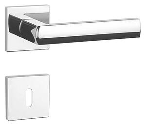 Dverové kovanie MP Hosta- HR 7S (OC - Chróm lesklý), kľučka-kľučka, WC kľúč, MP OC (chróm lesklý)
