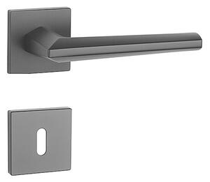 Dverné kovanie MP Jasmina - HR 7S (BS - Čierna matná), kľučka-kľučka, Otvor pre obyčajný kľúč BB, MP BS (čierna mat)