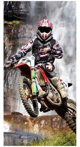 Bavlnená plážová osuška Motocross Enduro - 100% bavlna - 70 x 140 cm