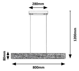 Rabalux 3091 - LED Luster na lanku CINNAMON LED/34W/230V