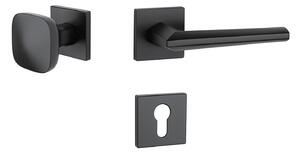 Dverné kovanie MP Jasmina - HR 7S (BS - Čierna matná), kľučka-kľučka, Bez spodnej rozety, MP BS (čierna mat)