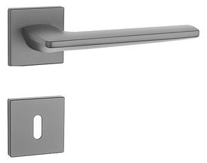 Dverové kovanie MP Lunaria - HR 7S (BS - Čierna matná), kľučka-kľučka, Bez spodnej rozety, MP BS (čierna mat)