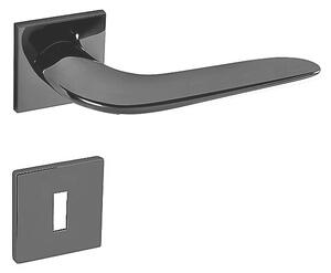 Dverové kovanie MP Angel - HR 4163 5S (BNL), kľučka-kľučka, WC kľúč, MP BNL (čierny nikel)