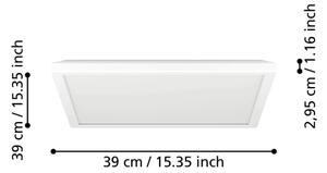 Eglo 901475 -LED RGBW St. kúpeľ. svietidlo ROVITO-Z 17,6W/230V 39x39cm IP44 biela