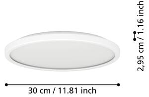 Eglo 901471-LED RGBW St. kúpeľ. svietidlo ROVITO-Z 13,9W/230V pr.30 cm IP44 biela