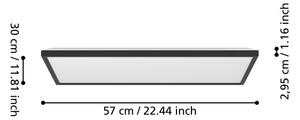 Eglo 901469-LED RGBW St. kúpeľ. svietidlo ROVITO-Z 17,2W/230V 30x57cm IP44 čierna