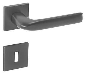 Dverové kovanie MP Ideal HR 4162 5S (BS), kľučka-kľučka, WC kľúč, MP BS (čierna mat)