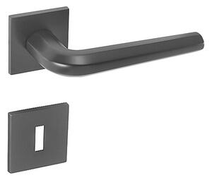 Dverové kovanie MP Oktagon HR 4160 5 S (BS), kľučka-kľučka, Bez spodnej rozety, MP BS (čierna mat)