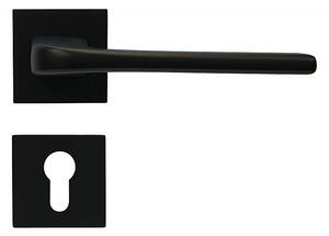 Dverové kovanie RICHTER Cortina (čierná mat), kľučka-kľučka, Otvor pre obyčajný kľúč BB, RICHTER Čierna matná