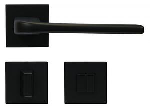 Dverové kovanie RICHTER Cortina (čierná mat), kľučka-kľučka, Otvor na cylindrickú vložku PZ, RICHTER Čierna matná