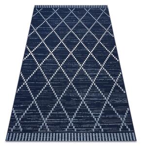 Koberec COLOR 47268/309 SISAL Diamant Štvorce modrá