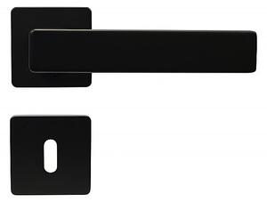 Dverové kovanie RICHTER Bormio (matná černá), kľučka-kľučka, Otvor pre obyčajný kľúč BB, RICHTER Čierna matná