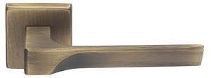Dverové kovanie COBRA Cassiopeia (bronz), kľučka/kľučka, hranatá rozeta, Hranatá rozeta s otvorom pre obyčajný kľúč BB, COBRA BRONZ