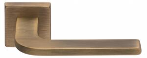 Dverové kovanie COBRA Libera (bronz), kľučka/kľučka, hranatá rozeta, Hranatá rozeta s otvorom pre obyčajný kľúč BB, COBRA BRONZ