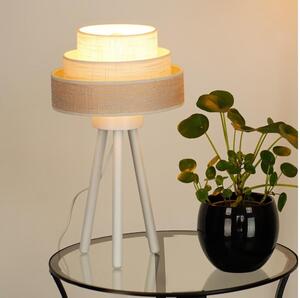Brilagi - Stolná lampa ALASKA LUNETA 1xE27/15W/230V šedá/krémová