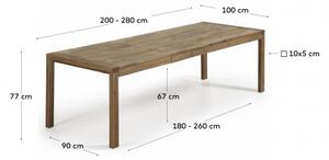 BRIVA AGED WOOD rozkladací jedálenský stôl 200 cm