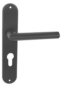Dverové kovanie MP Nevada - S (BS - Čierna matná), kľučka-kľučka, Otvor na cylindrickú vložku PZ, MP BS (čierna mat), 90 mm