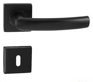 Dverové kovanie MP Esso - HR (čierná matná), kľučka-kľučka, Bez spodnej rozety, MP Čierna