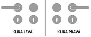 Dverné kovanie HOLAR Seattle KD basic (čierná), KL kľučka smeruje vľavo, Uzamykanie na kľučke - ľavá, HOLAR čierna