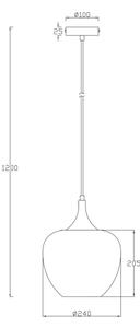 Globo 15548HK - Luster na lanku MAXY 1xE27/40W/230V pr. 24 cm biela/antracit