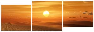 Obraz na plátne - Púštny západ slnka - panoráma 5917D (90x30 cm)