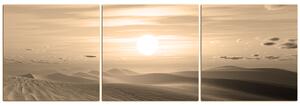 Obraz na plátne - Púštny západ slnka - panoráma. 5917B (150x50 cm)